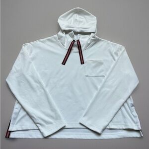 Southern Tide White Hoodie with Red Accents